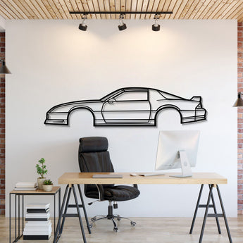 1991 Chevrolet Camaro Z28 metal car wall art – classic muscle car silhouette