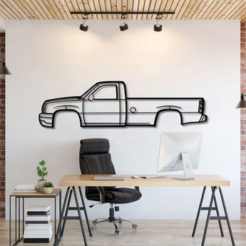 2005 Chevrolet Silverado Metal Wall Art Laser Cut 2 Mm Steel Silhouette