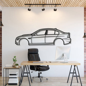 2008 BMW E90 M3 Laser-Cut Metal Wall Art Silhouette Design