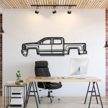 2015 Chevrolet Silverado 1500 Metal Wall Art Laser Cut 2 Mm Steel Silhouette