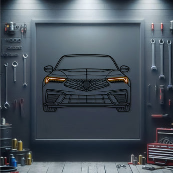 2024 Acura Integra Type S front view metal neon car wall art – laser-cut steel décor for modern tuner enthusiasts