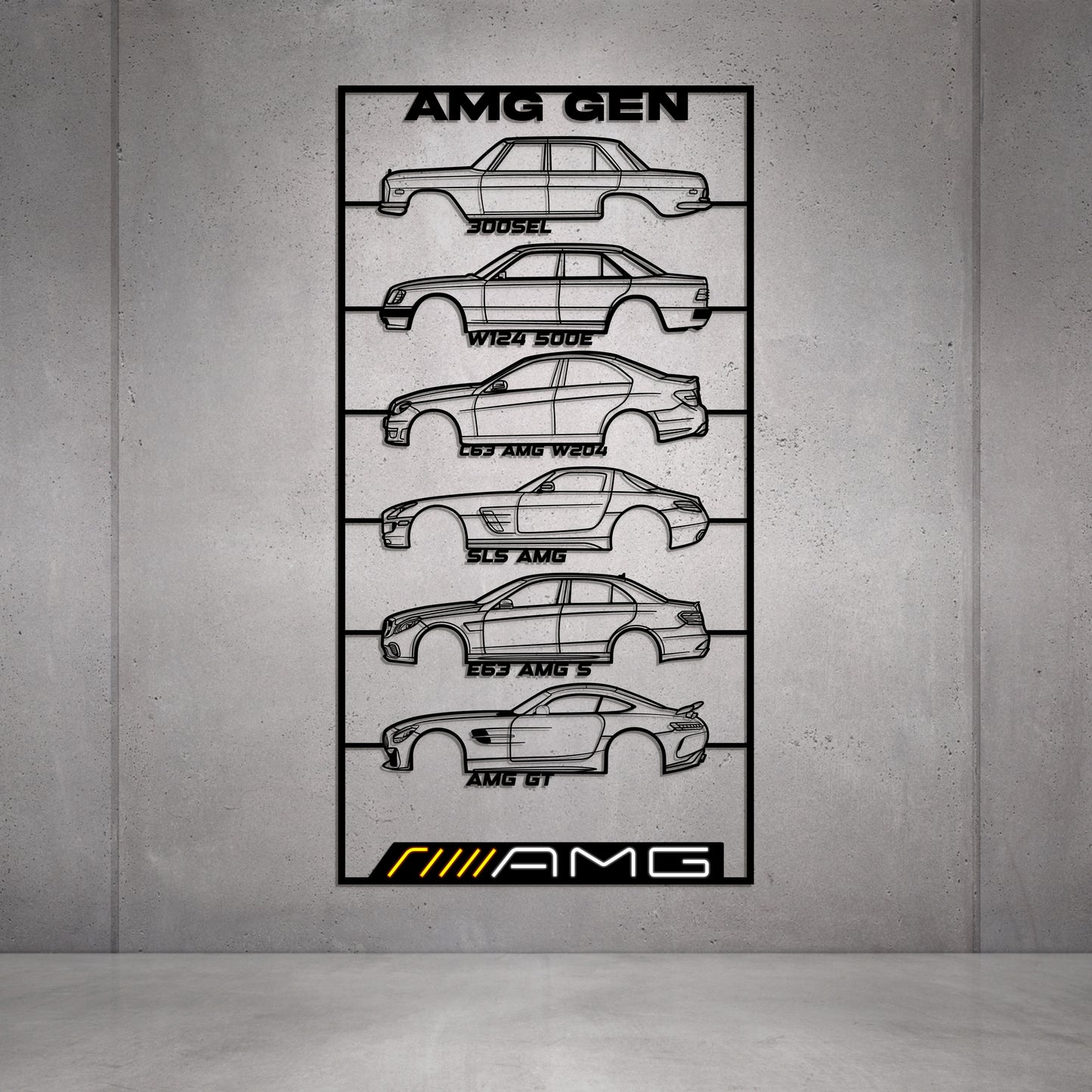 AMG Gen's Metal Neon Car Wall Art - MTN0276