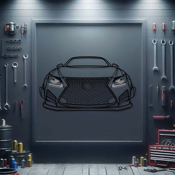 2015 Lexus RC F Rocket Bunny front view metal neon car wall art – laser‑cut steel décor for tuner car enthusiasts