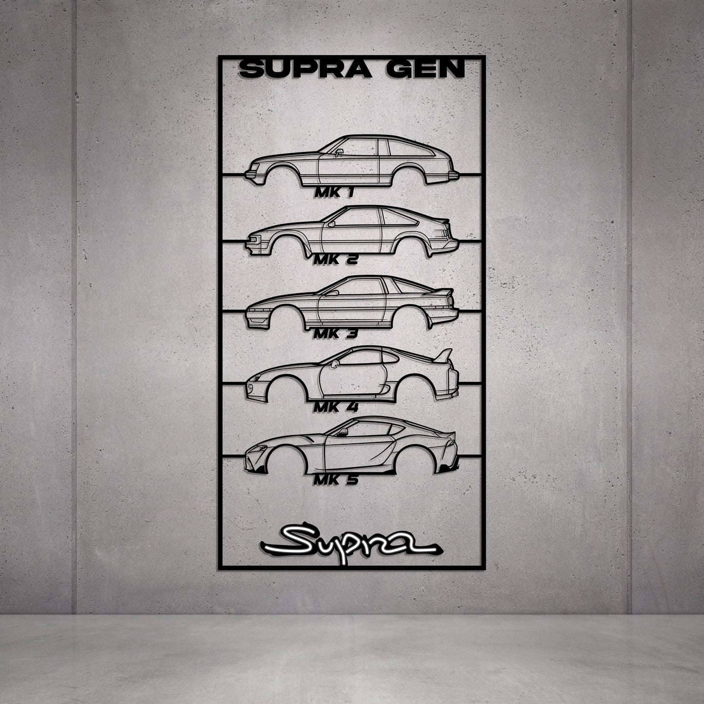 Supra Gen's Metal Neon Car Wall Art - MTN0270