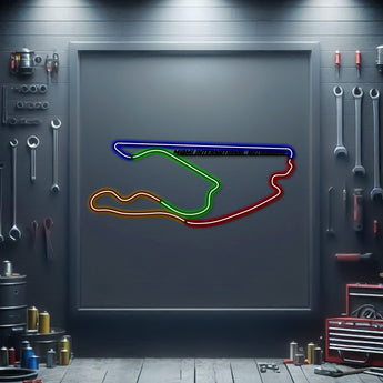 Miami International Autodrome neon track wall art – laser‑cut steel décor for Miami Grand Prix enthusiasts