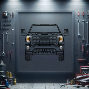 Ford Sierra front-view metal neon wall art – laser‑cut steel décor for vintage ‘80s performance car enthusiasts