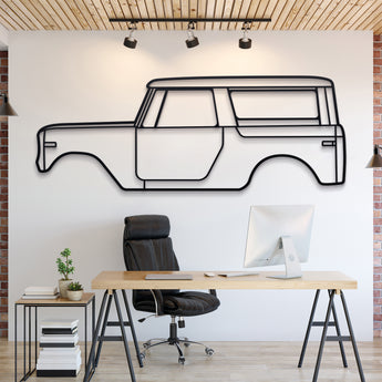 1970 International Scout 800A metal car wall art – classic off‑road 4×4 silhouette
