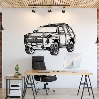 Toyota 4Runner TRD Pro (2022) perspective metal wall art – laser-cut 2 mm textured steel with matte powder‑coat finish