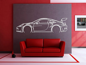 911 GT3 RS Model 992 Detailed Metal Car Wall Art - MT0859