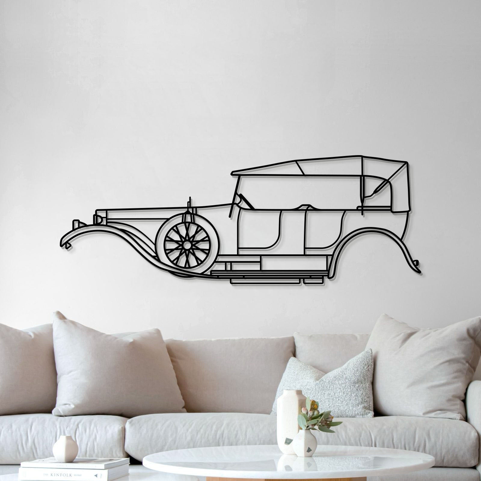 1907 Silver Ghost Metal Car Wall Art - MT0003