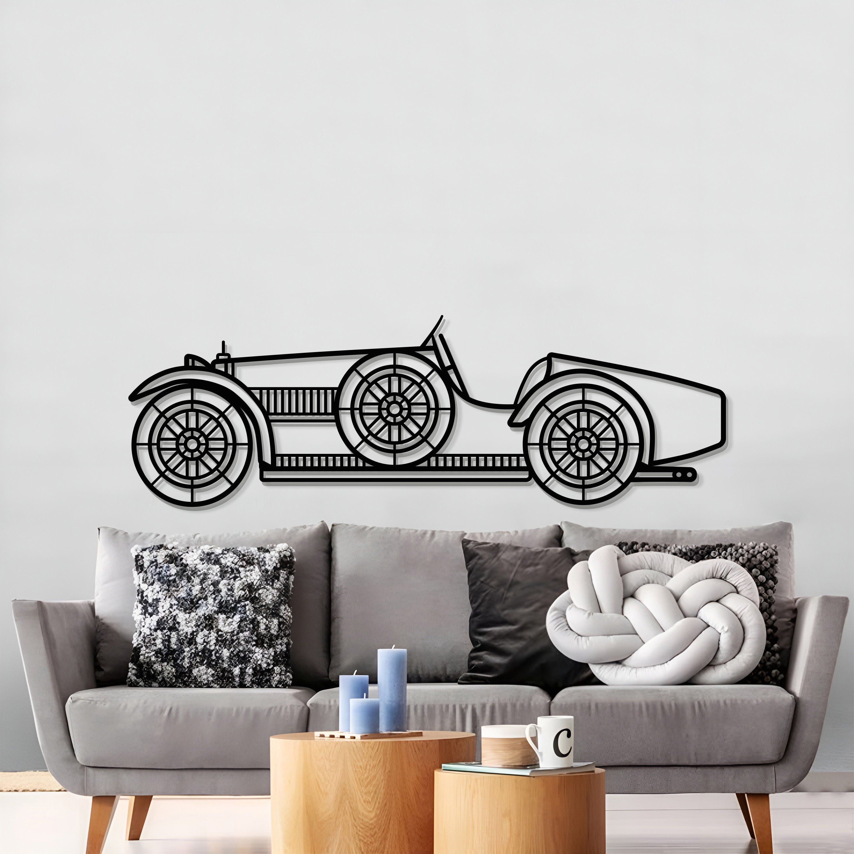 1926 Type 35 C Metal Car Wall Art - MT0001