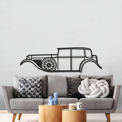 Bentley 8 Litre 1930 metal wall art in matte finish for luxury man cave