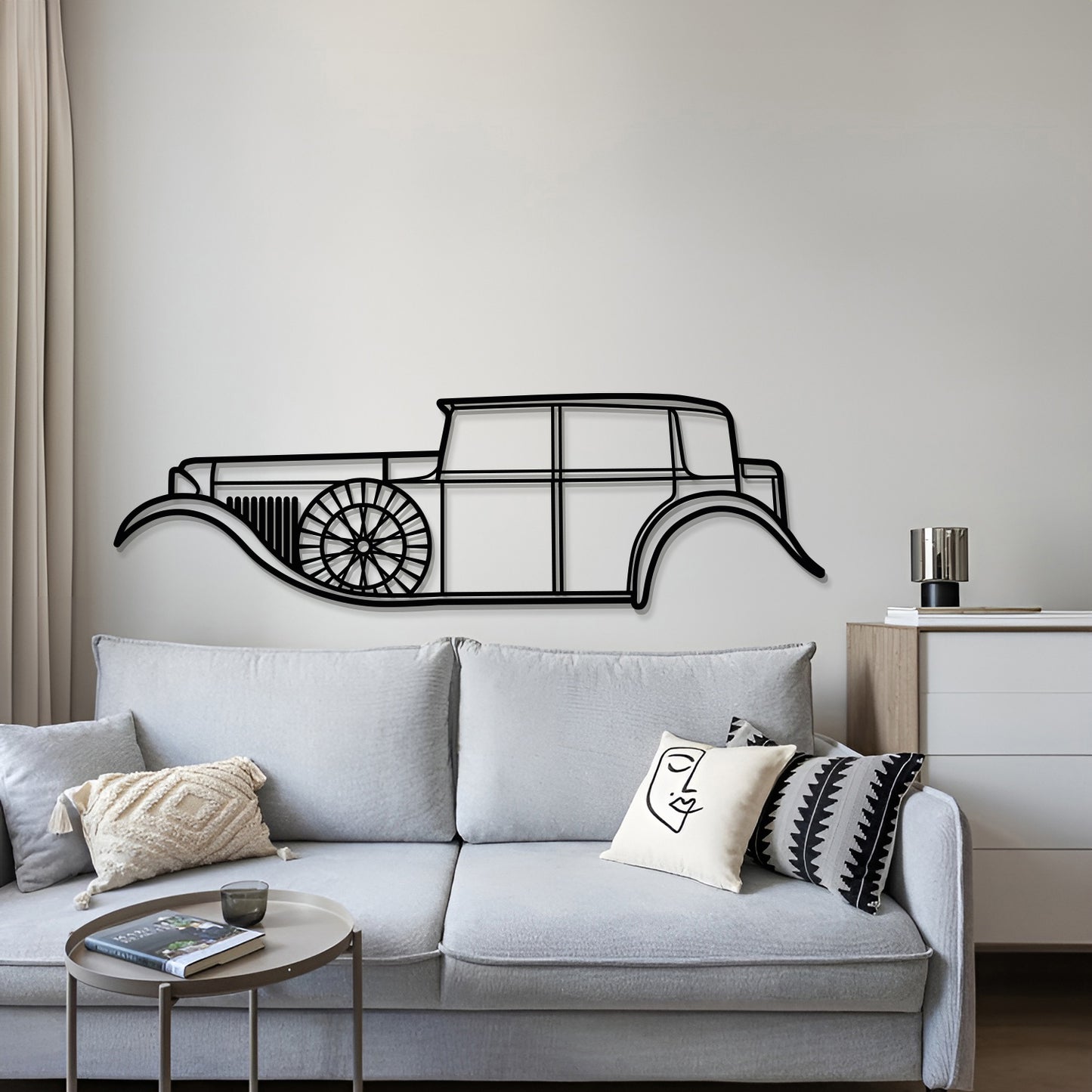 Elegant 1930 Bentley 8 Litre metal wall decoration automotive enthusiasts