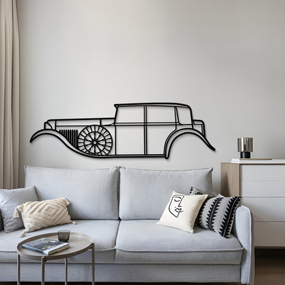 Elegant 1930 Bentley 8 Litre metal wall decoration automotive enthusiasts