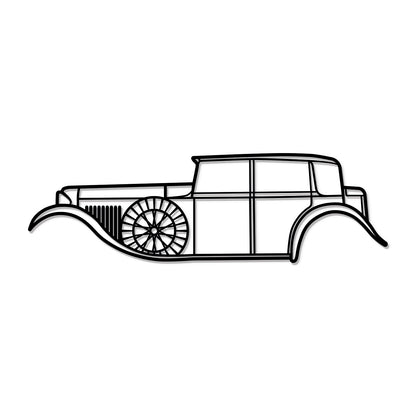 Laser cut steel Bentley 8 Litre 1930 wall art perfect for classic car lovers