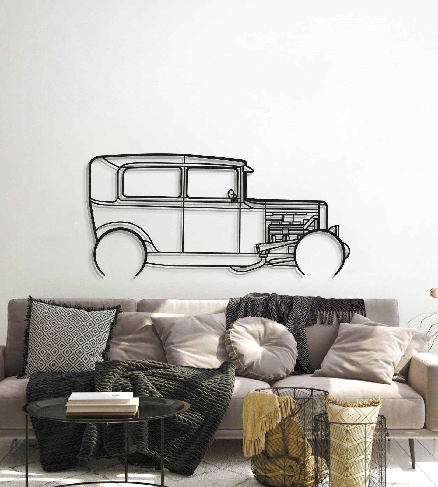 1931 Model A Detailed Metal Car Wall Art - MT0015