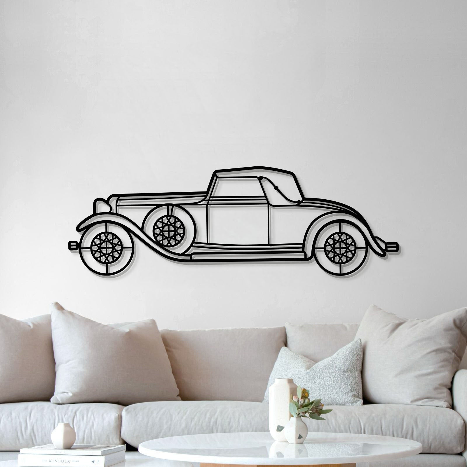 1932 KB LeBaron Convertible Roadster Metal Car Wall Art - MT0016