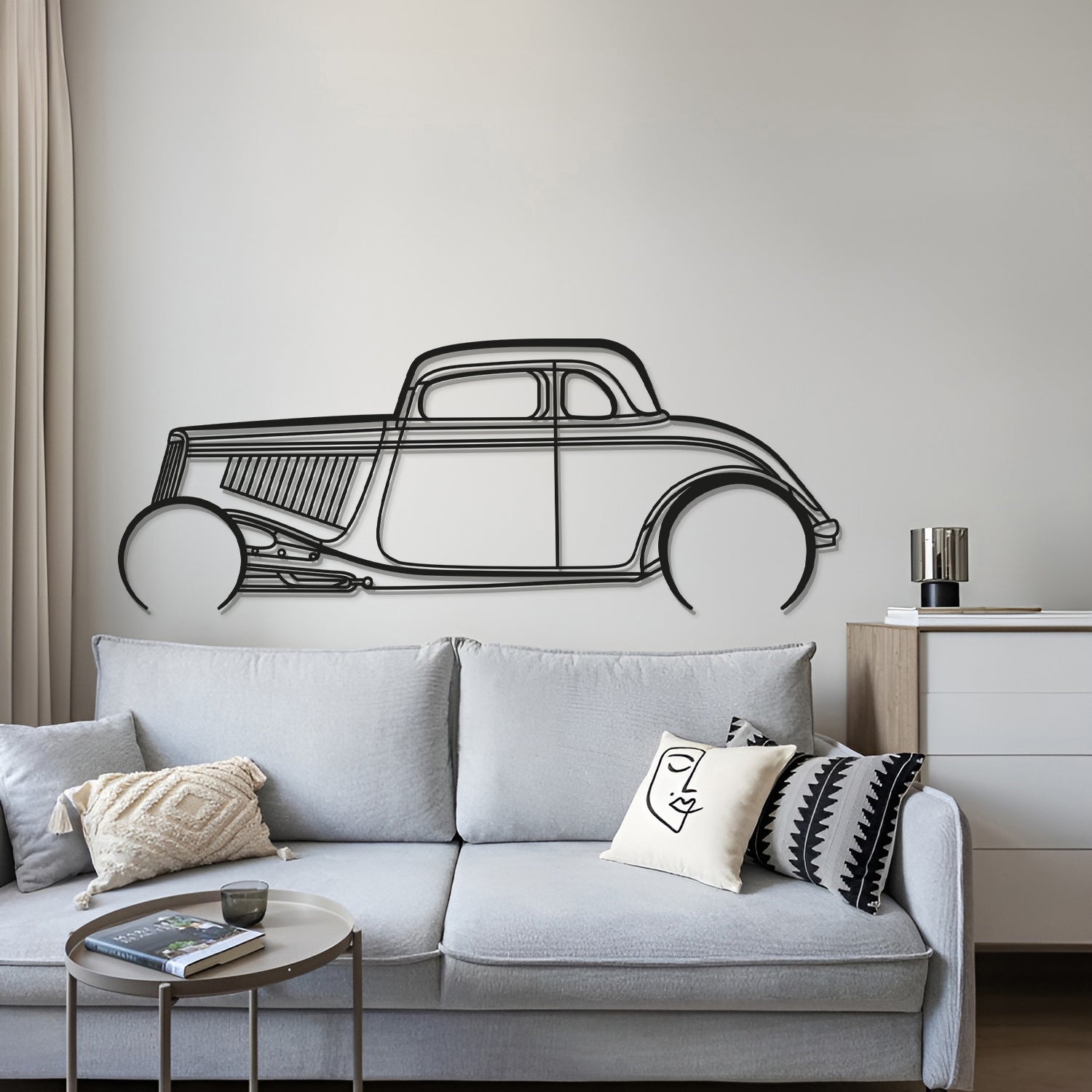 1934 Highboy Detailed Metal Car Wall Art - MT0018