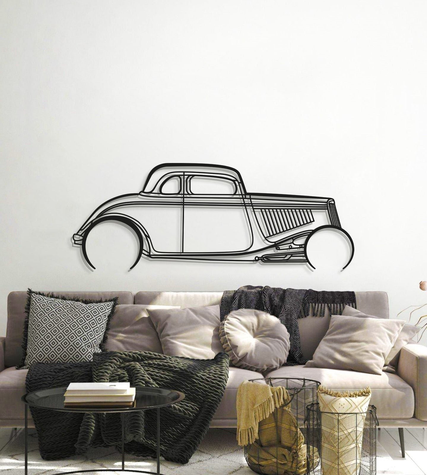 1934 Highboy Detailed Metal Car Wall Art - MT0018