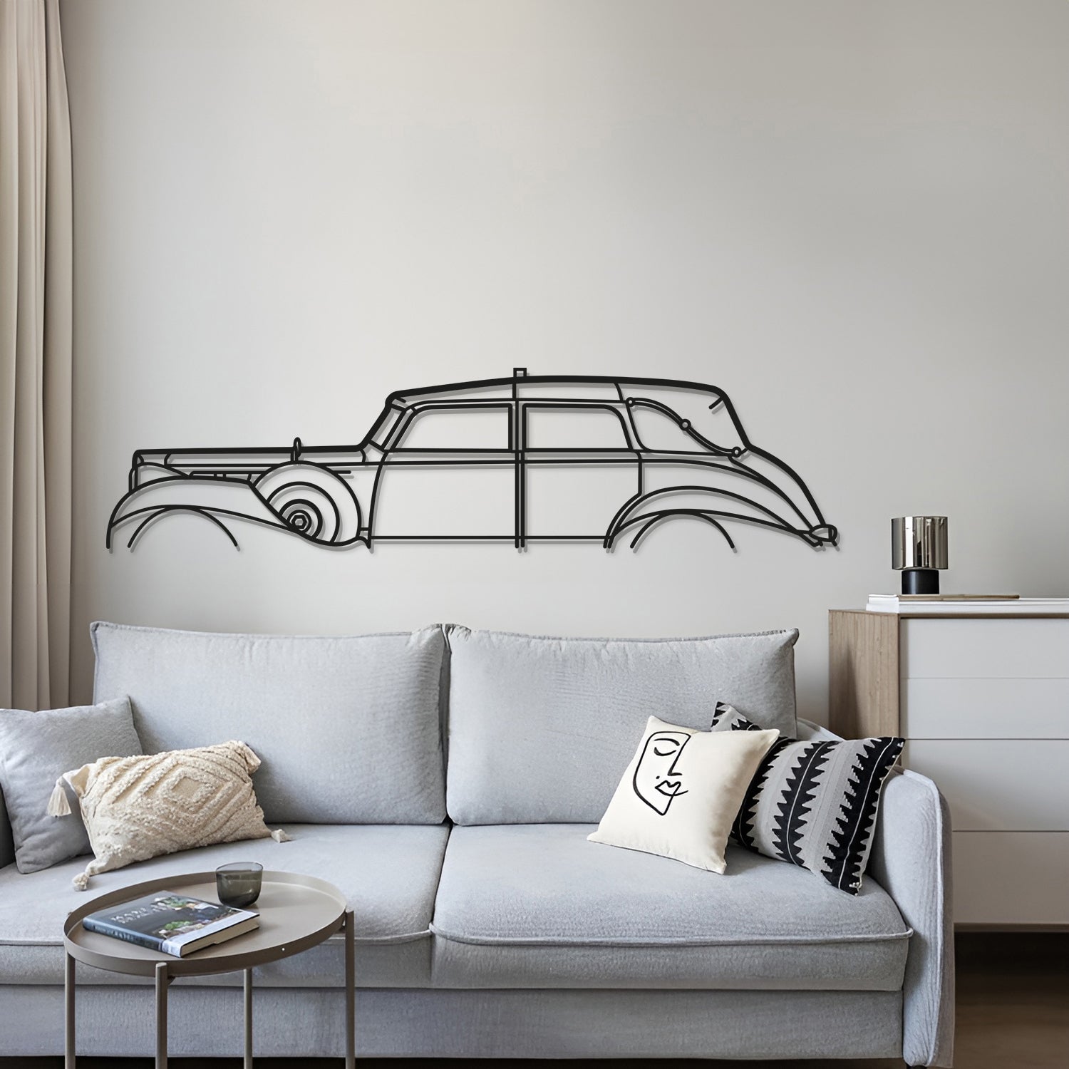 1938 Packard Twelve Classic Metal Car Wall Art - MT0021