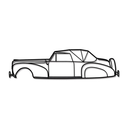 Detailed metal wall silhouette of 1959 Continental iconic classic car