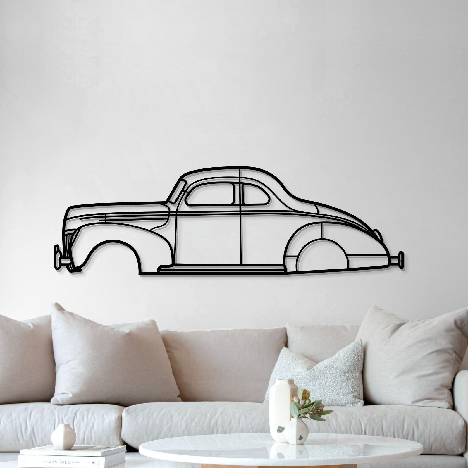 1940 De Luxe Coupé Metal Car Wall Art - MT0008