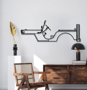 1945 Willys MB Jeep Metal Car Wall Art - MT0023