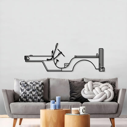 1945 Willys MB Jeep Metal Car Wall Art - MT0023