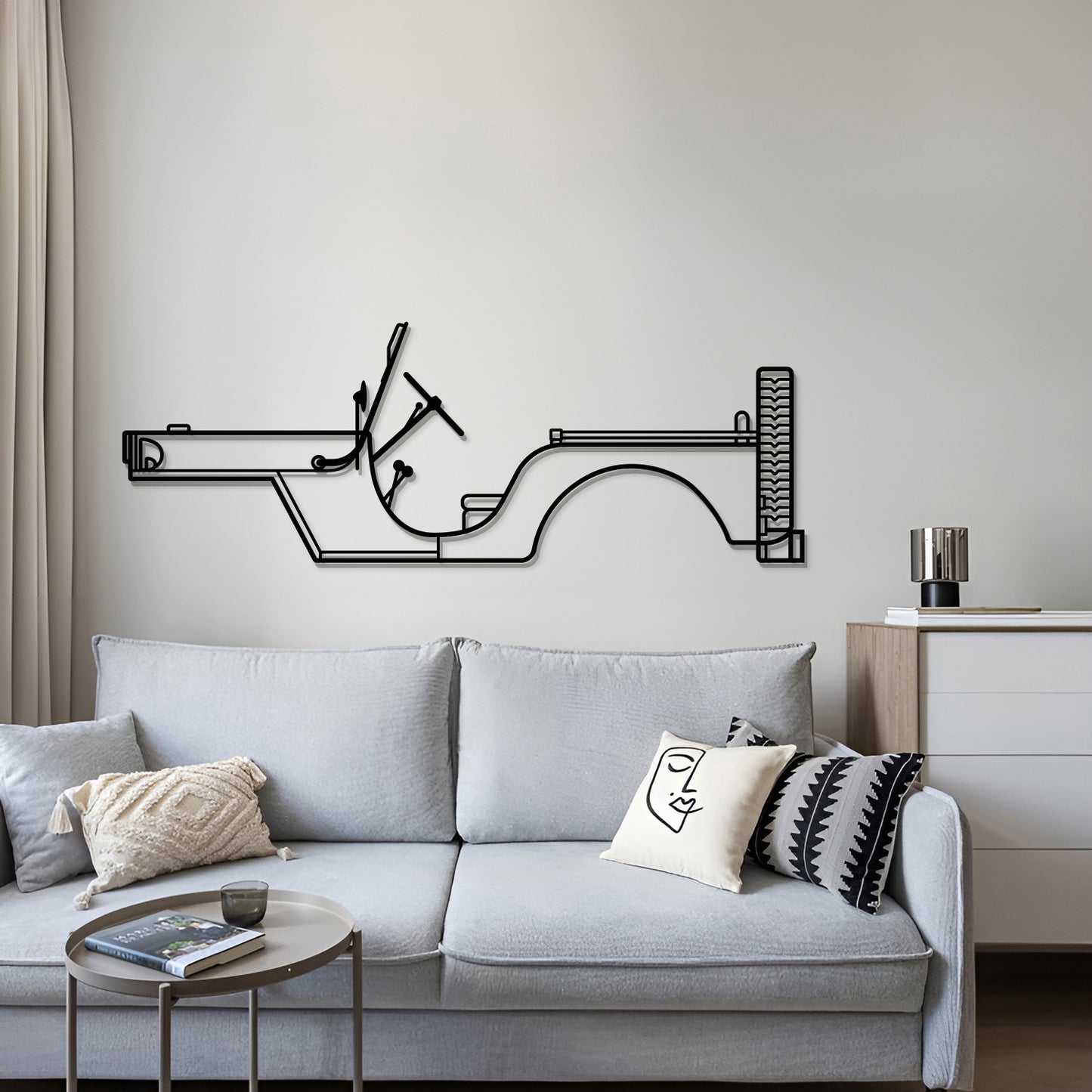 1945 Willys MB Jeep Metal Car Wall Art - MT0023