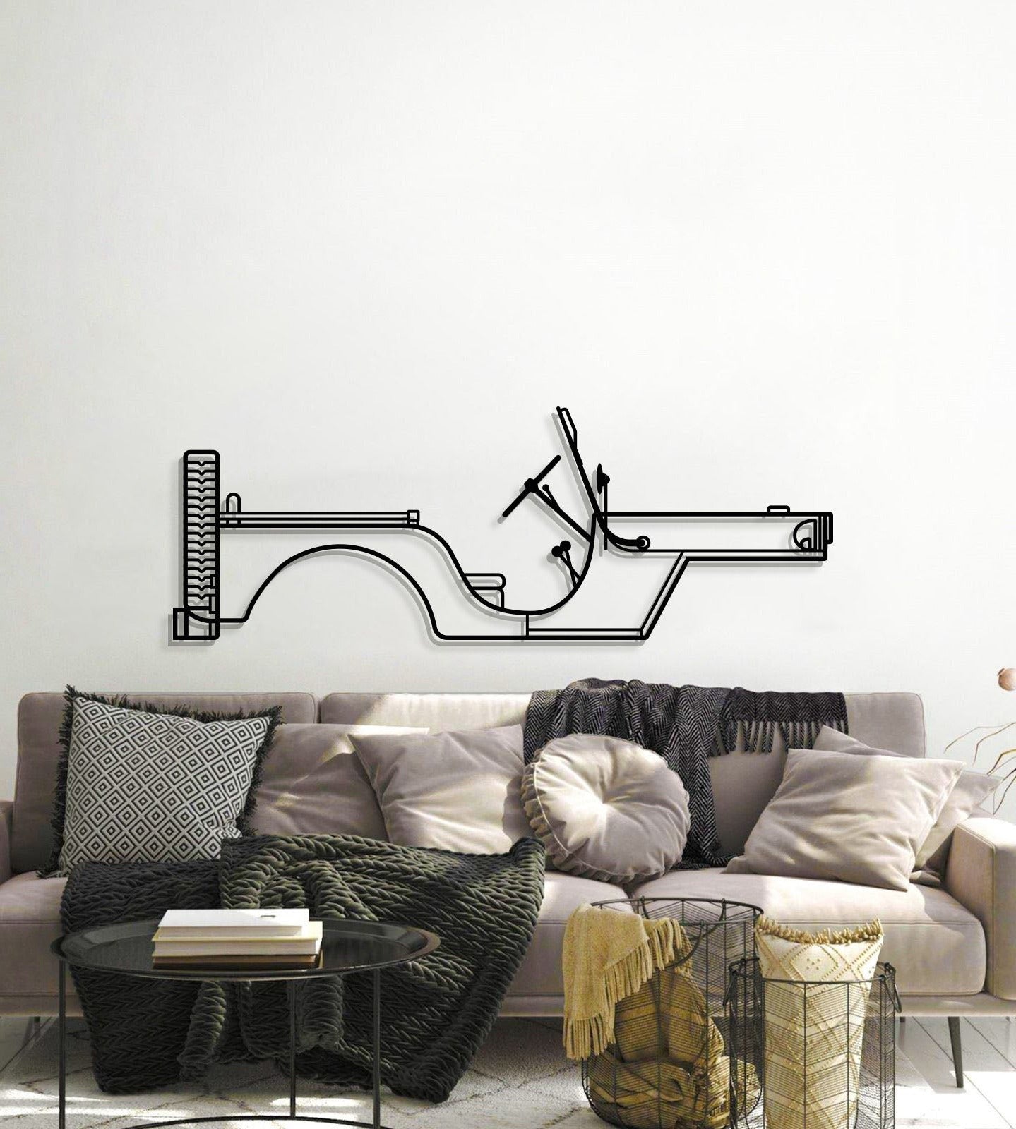 1945 Willys MB Jeep Metal Car Wall Art - MT0023