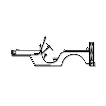 1945 Willys MB Jeep Metal Car Wall Art - MT0023