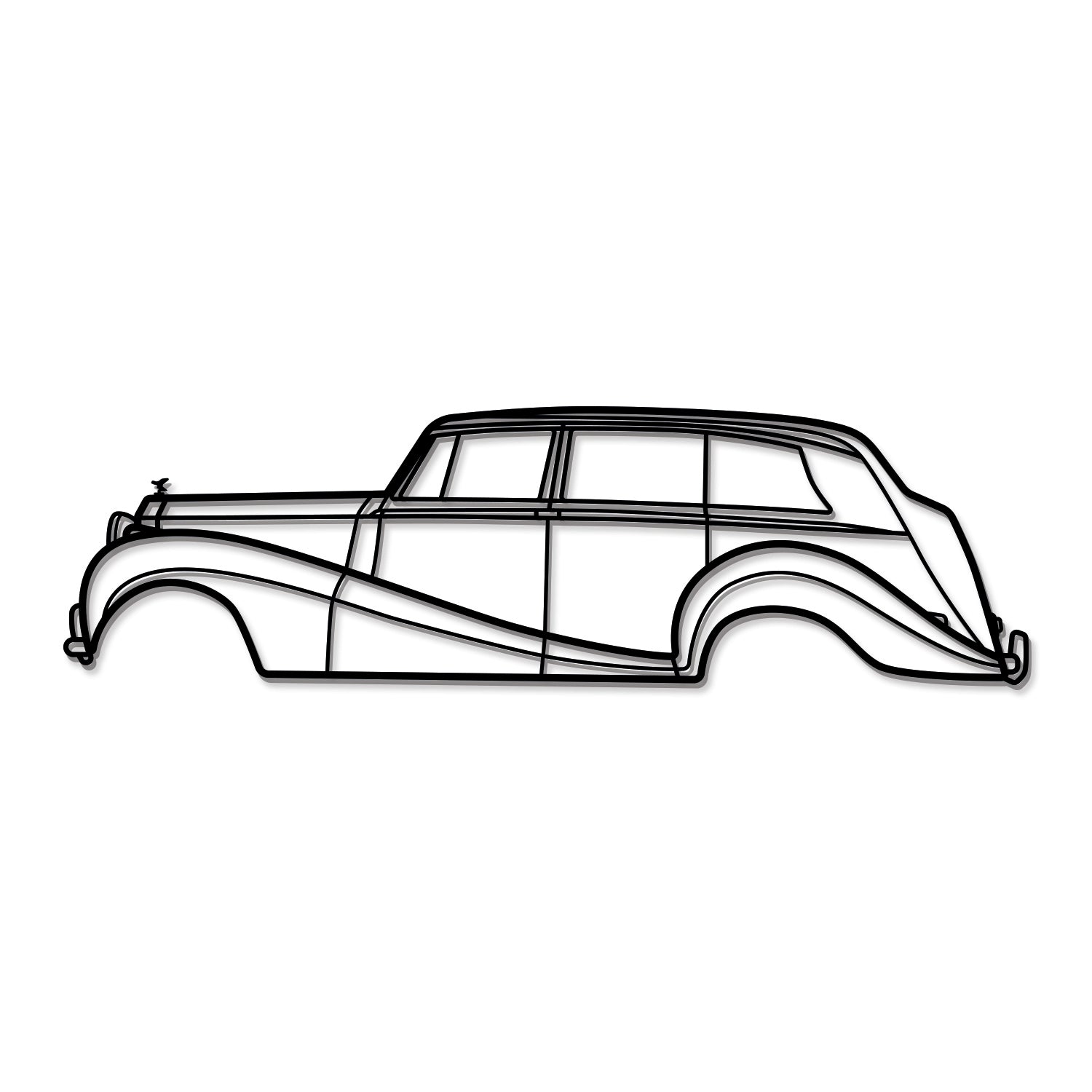 1946 Silver Wraith Metal Car Wall Art - MT0024
