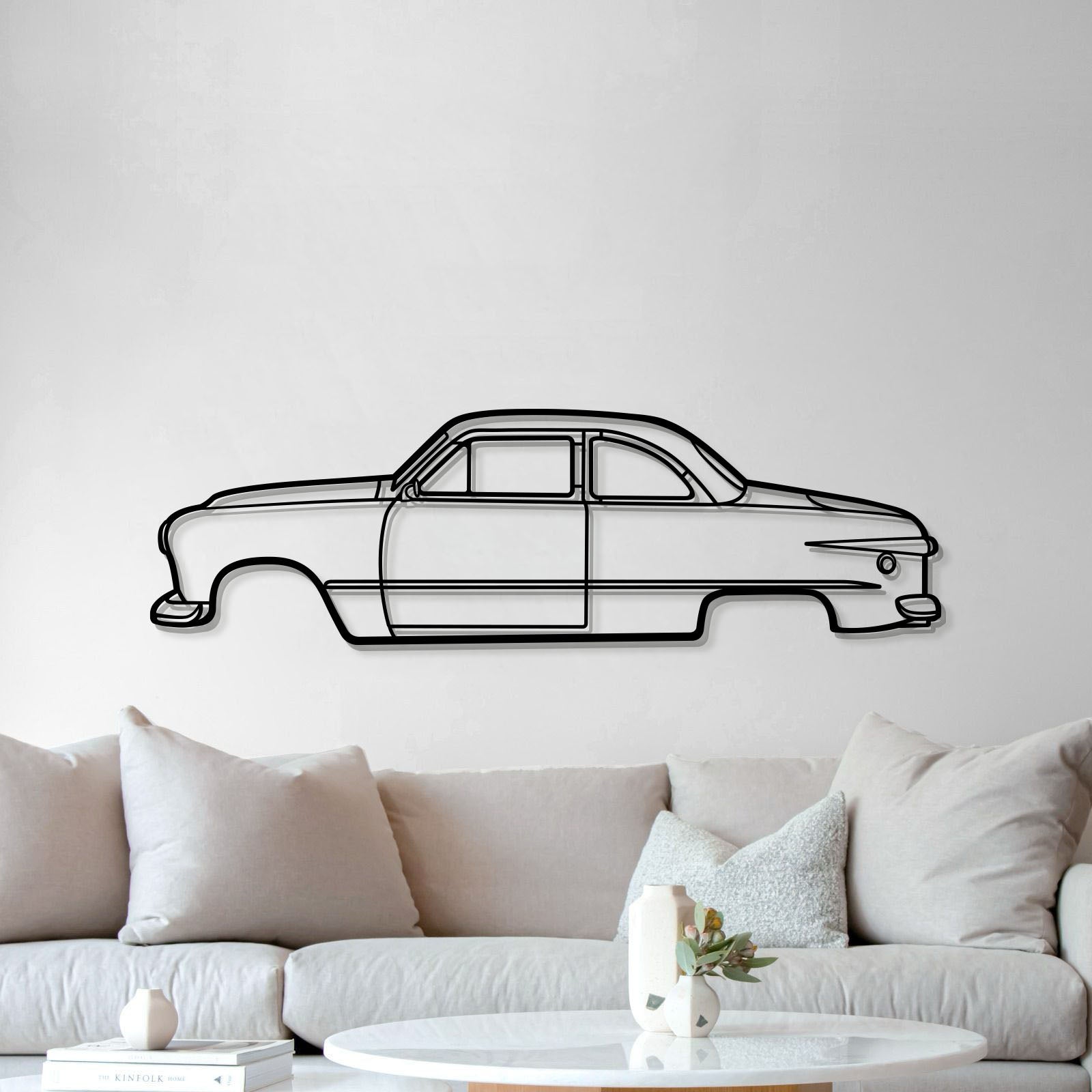 1949 Club Coupe Metal Car Wall Art - MT0009