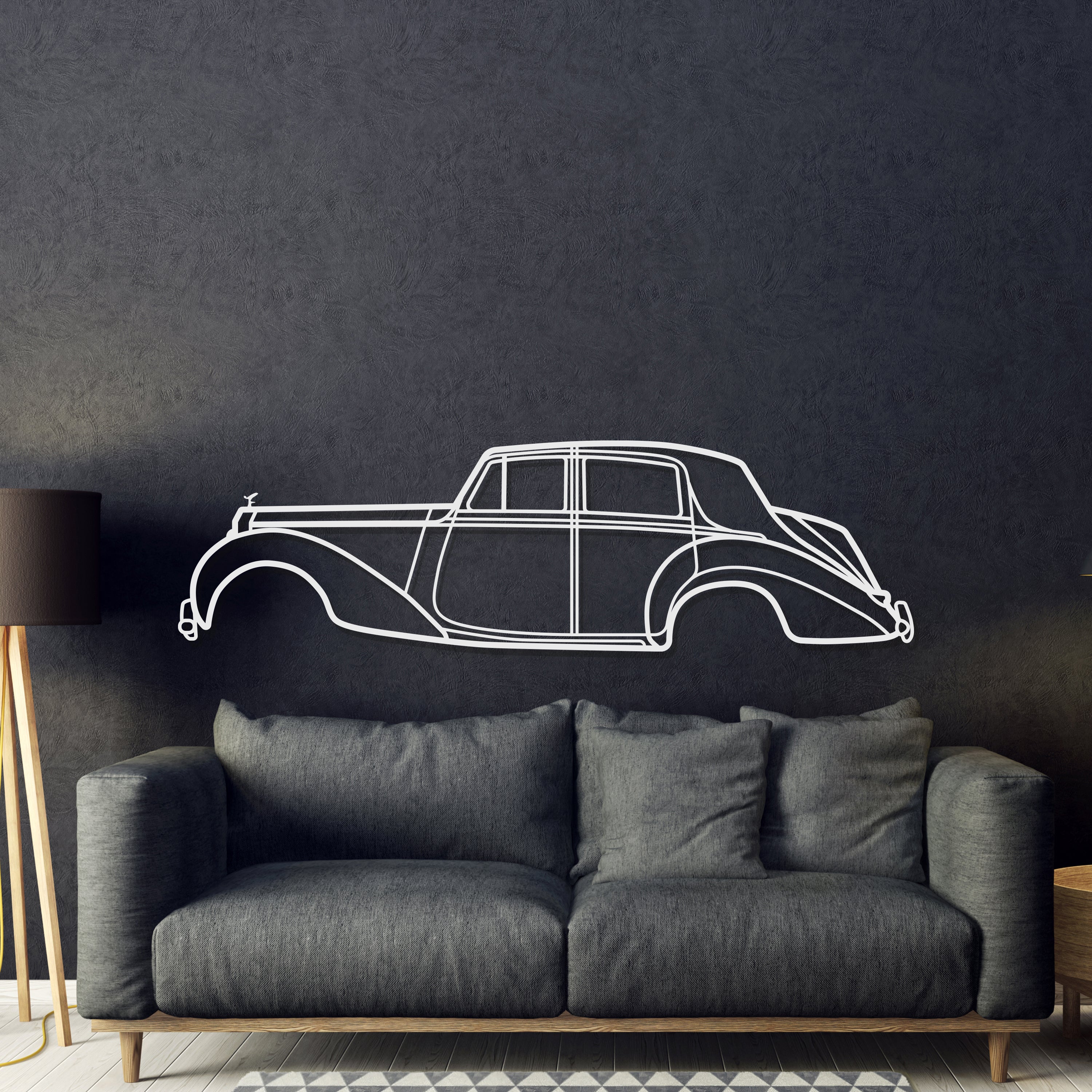 1949 Silver Dawn Metal Car Wall Art - MT0025