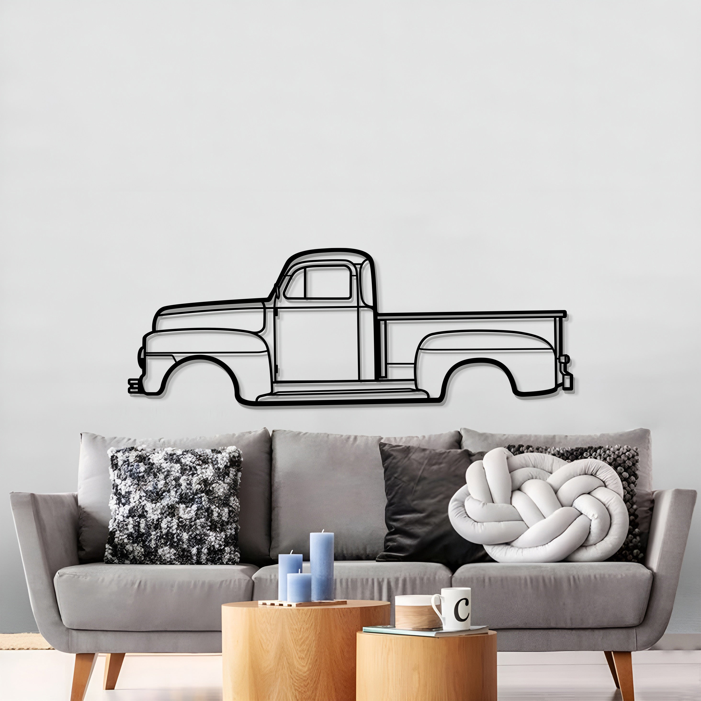 1951 F-150 Metal Car Wall Art - MT0010