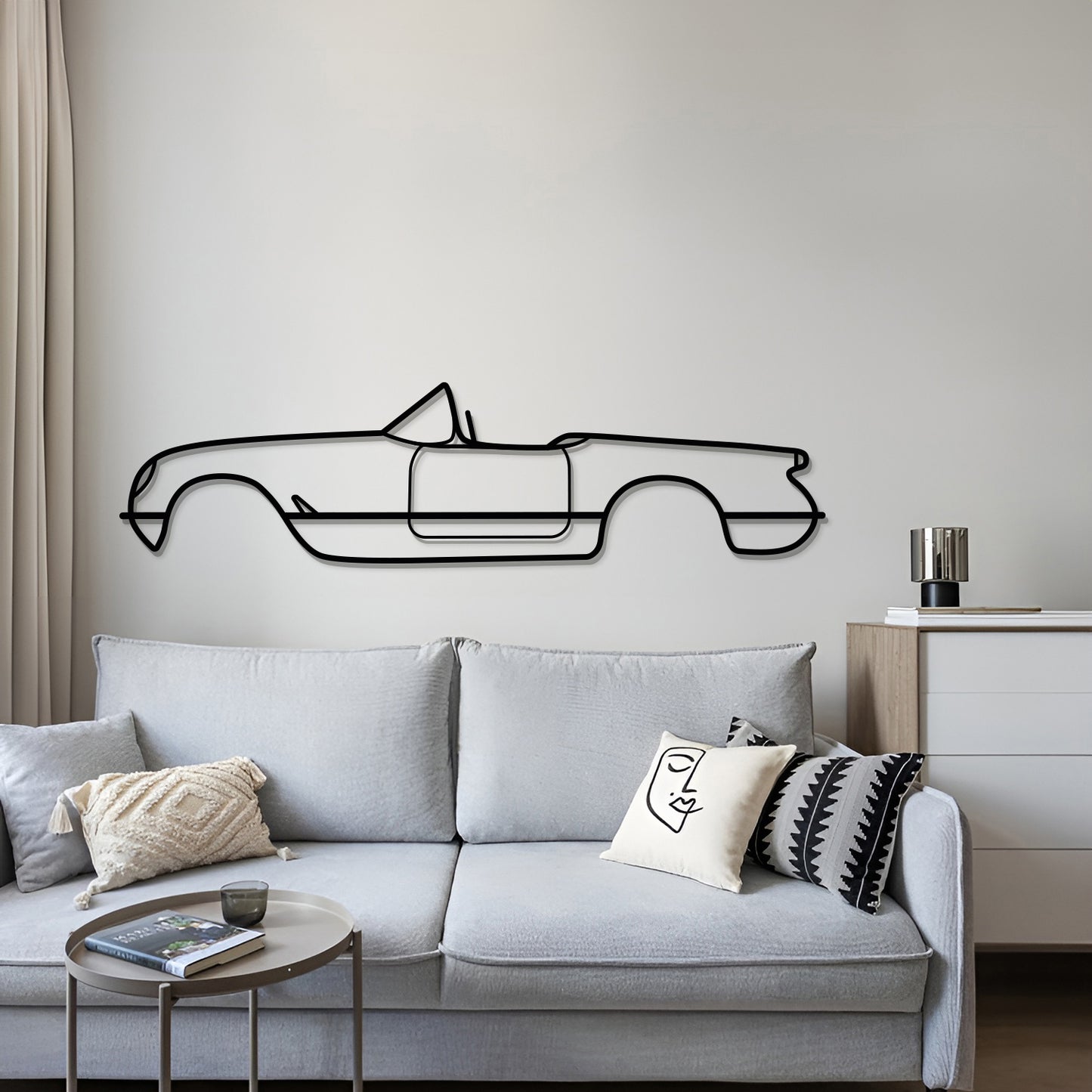 1953 Corvette Metall Auto Wandkunst - MT0027