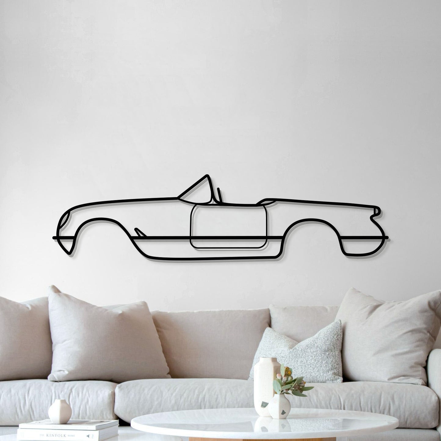 1953 Corvette Metall Auto Wandkunst - MT0027