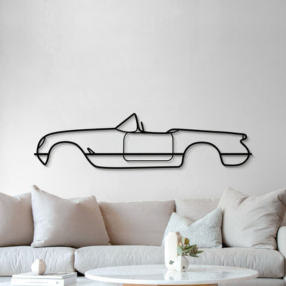 1953 Corvette Metall Auto Wandkunst - MT0027
