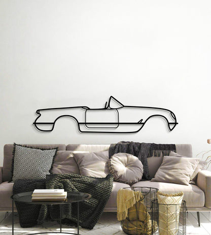1953 Corvette Metall Auto Wandkunst - MT0027