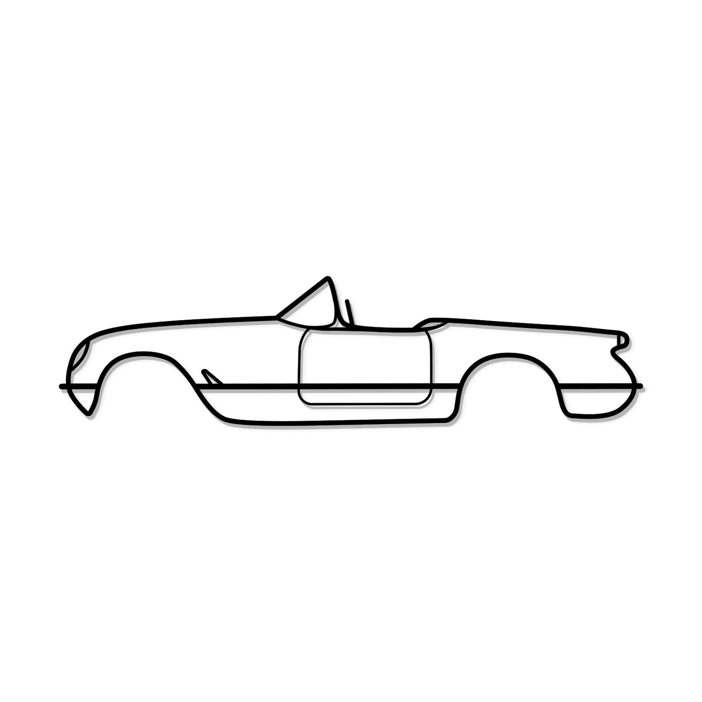 1953 Corvette Metall Auto Wandkunst - MT0027