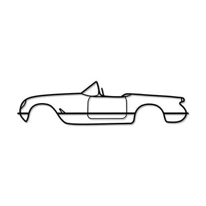 1953 Corvette Metall Auto Wandkunst - MT0027
