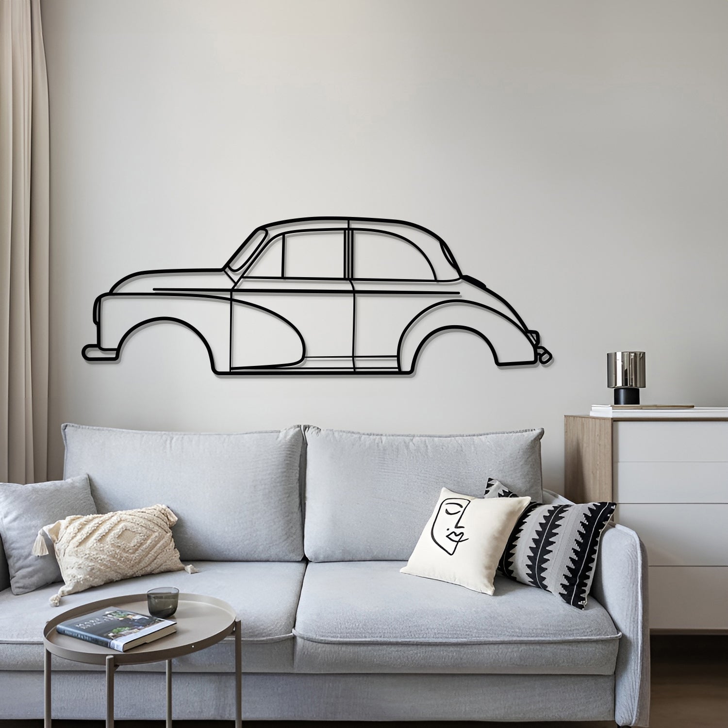 1953 Morris Minor 1000 Metal Car Wall Art - MT0028