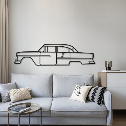 Classic 1955 Chevrolet Bel Air metal wall decoration for automotive fans