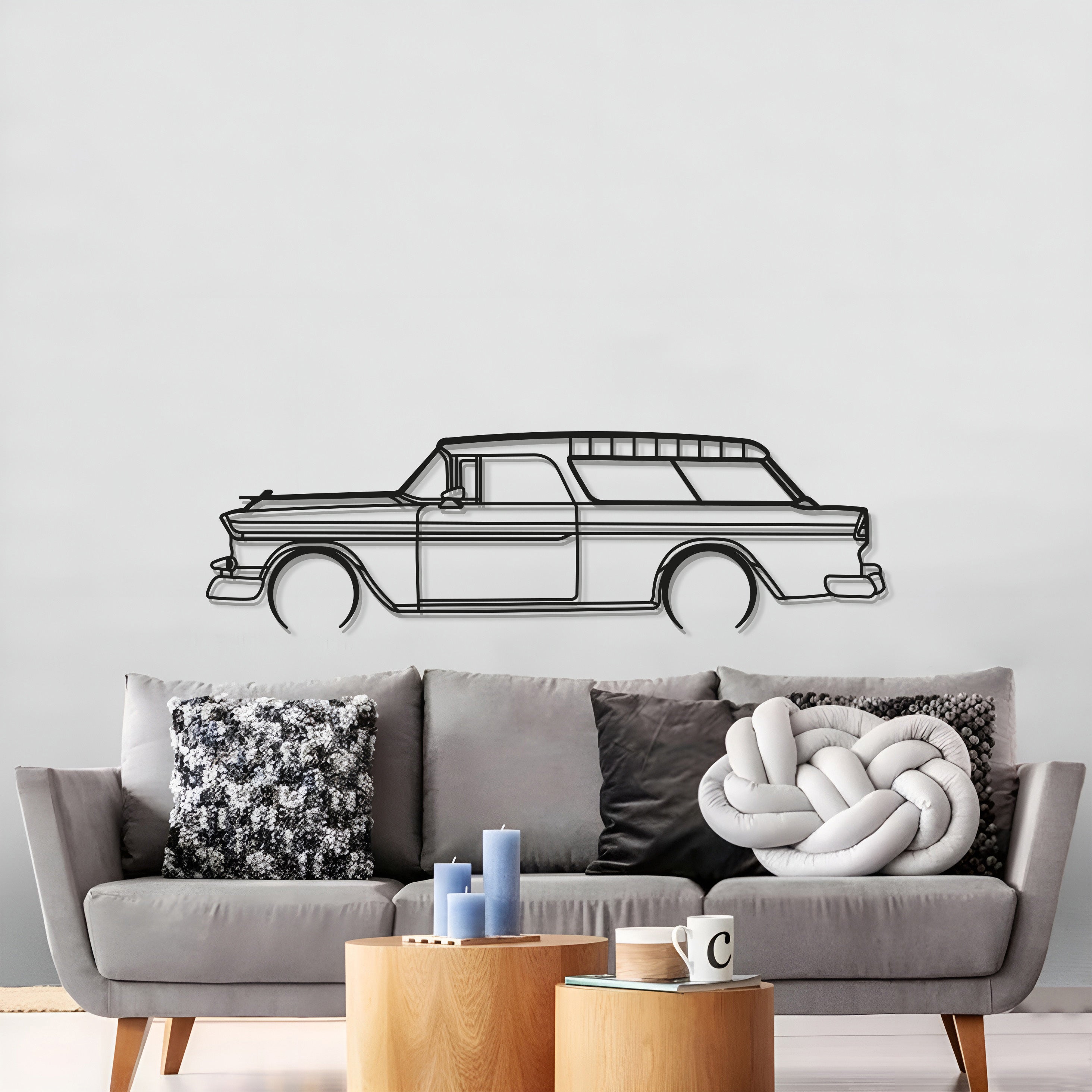 1955 Nomad Metal Car Wall Art - MT0038