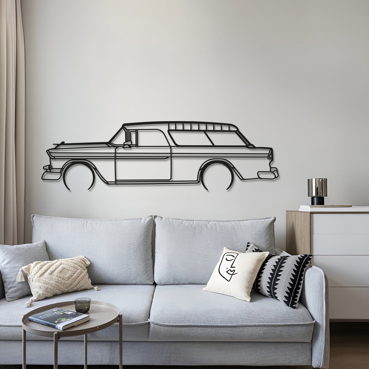 1955 Nomad Metal Car Wall Art - MT0038