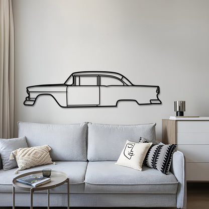 Classic 1955 Chevrolet 150 Utility Sedan metal wall decoration for automotive fans