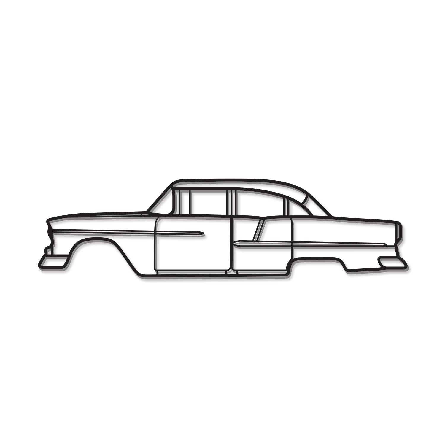 1955 Bel Air Metal Car Wall Art - MT0036