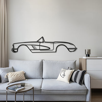 1956 Corvette C1 Metall Auto Wandkunst - MT0041