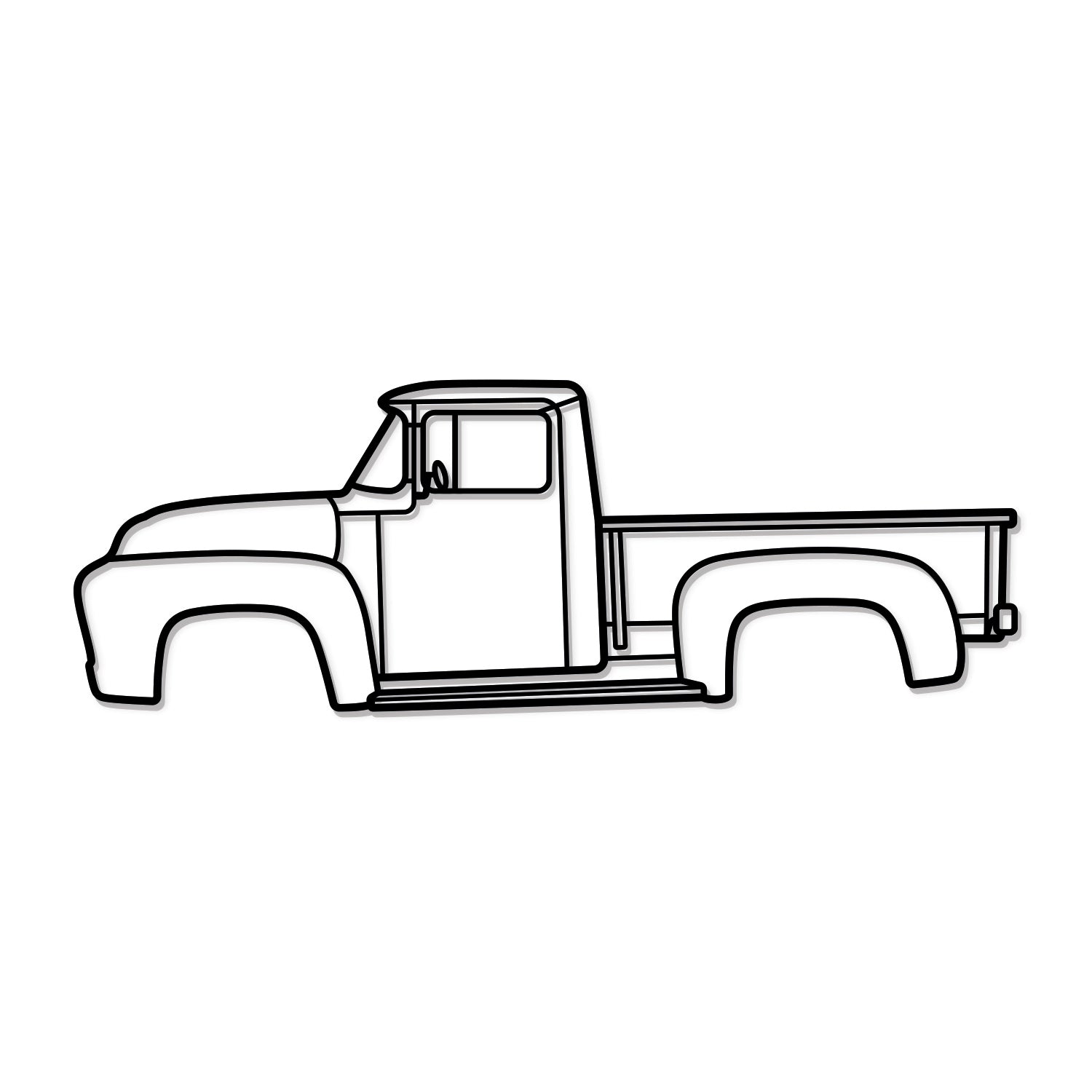 1956 F-100 Metal Car Wall Art - MT0043