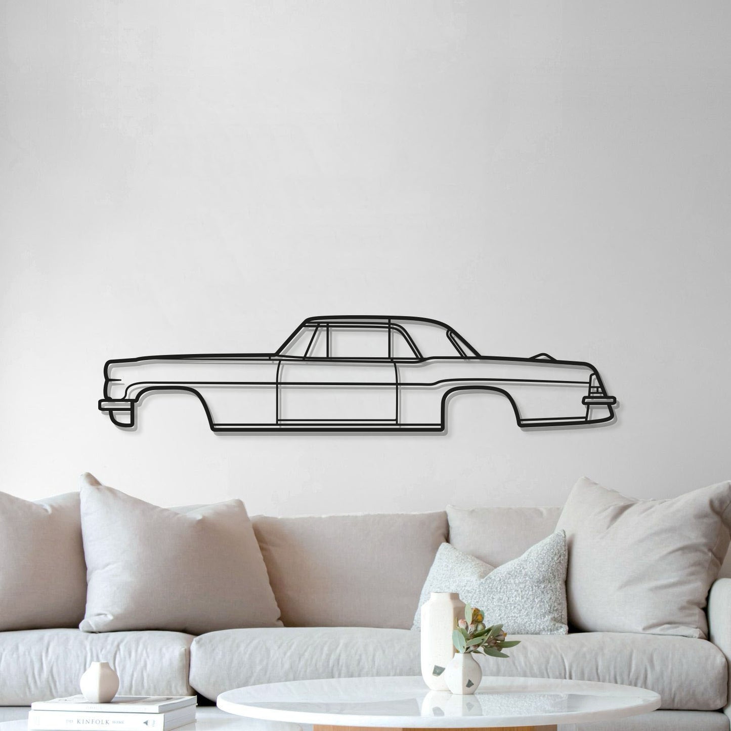 Laser cut 1956 Lincoln Continental Mark II steel wall decor classic car silhouette